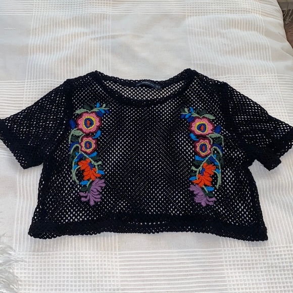 Zara embroidered crop - Picture 1 of 3